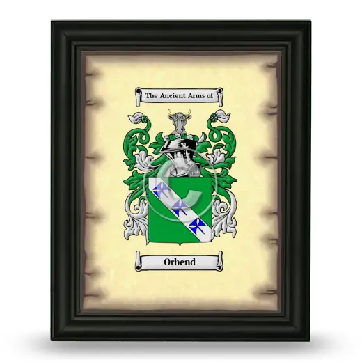 Orbend Coat of Arms Framed - Black
