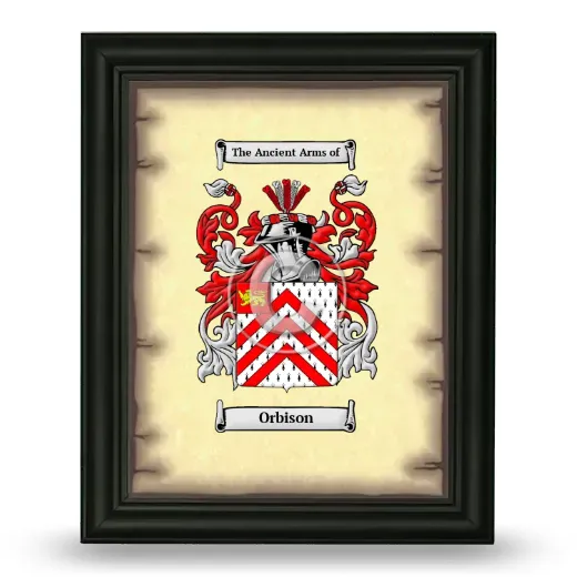 Orbison Coat of Arms Framed - Black