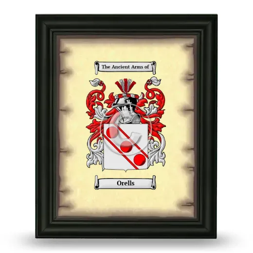 Orells Coat of Arms Framed - Black