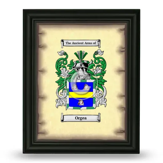 Orgea Coat of Arms Framed - Black