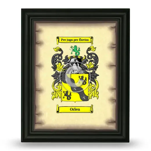 Orlen Coat of Arms Framed - Black