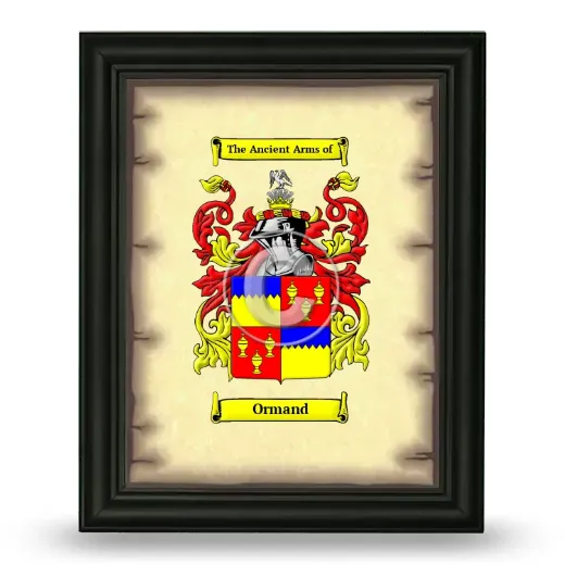 Ormand Coat of Arms Framed - Black