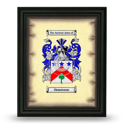 Ormesson Coat of Arms Framed - Black