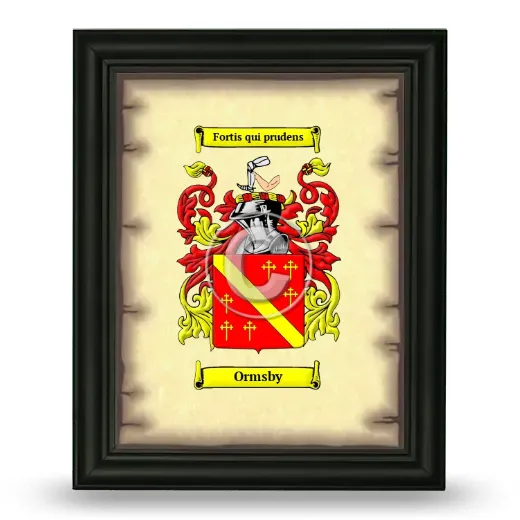 Ormsby Coat of Arms Framed - Black