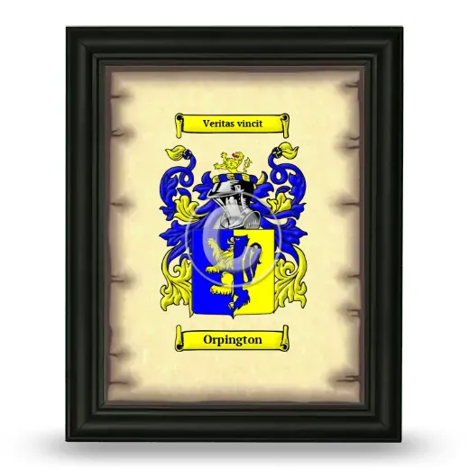 Orpington Coat of Arms Framed - Black