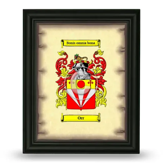 Orr Coat of Arms Framed - Black