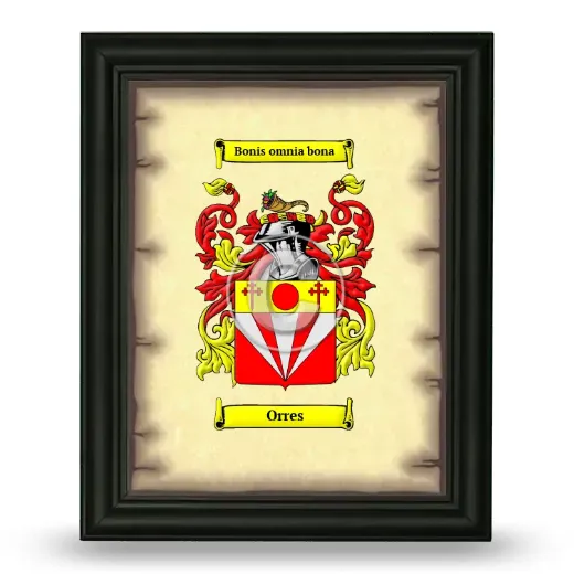 Orres Coat of Arms Framed - Black