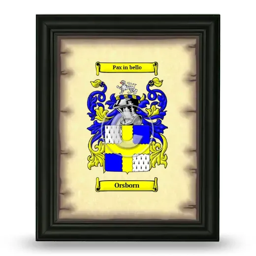 Orsborn Coat of Arms Framed - Black