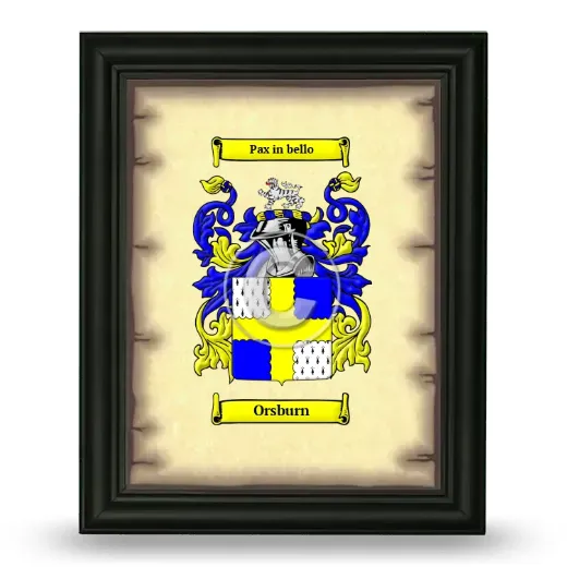 Orsburn Coat of Arms Framed - Black