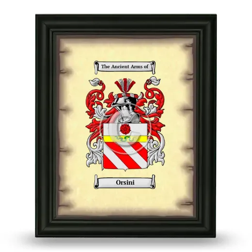 Orsini Coat of Arms Framed - Black