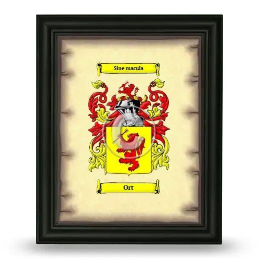 Ort Coat of Arms Framed - Black