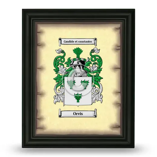 Orvis Coat of Arms Framed - Black