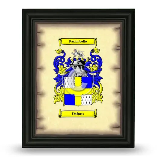 Osban Coat of Arms Framed - Black