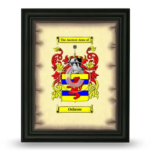 Osbrow Coat of Arms Framed - Black