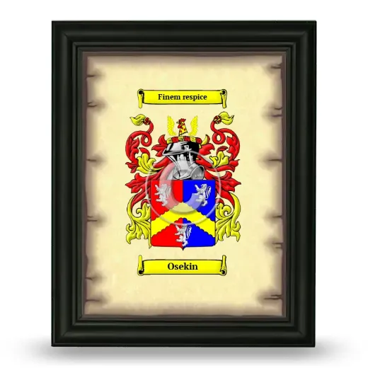 Osekin Coat of Arms Framed - Black