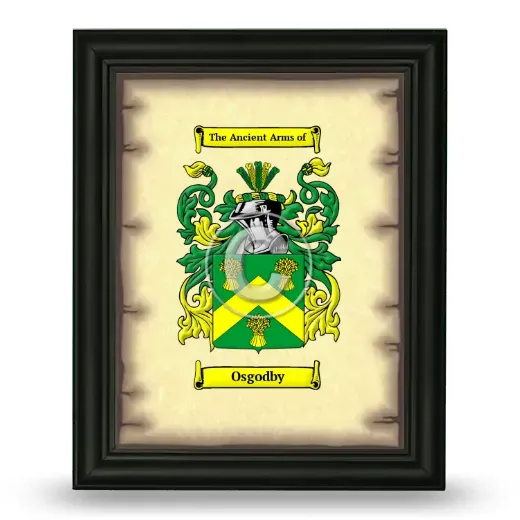 Osgodby Coat of Arms Framed - Black