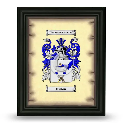 Osison Coat of Arms Framed - Black