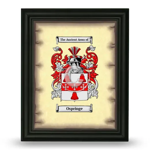 Ospringe Coat of Arms Framed - Black