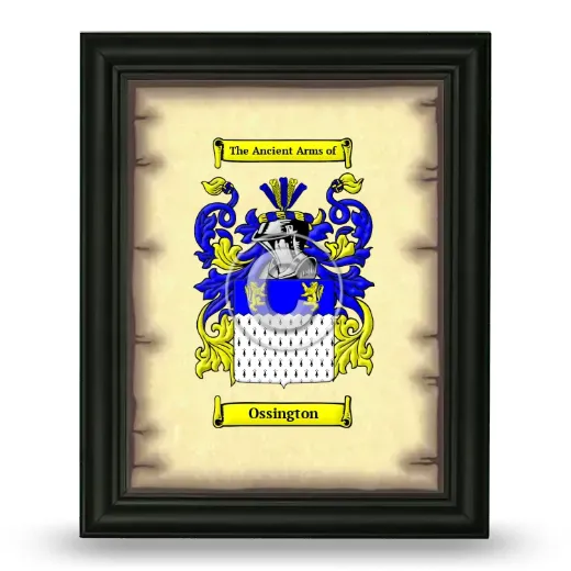 Ossington Coat of Arms Framed - Black