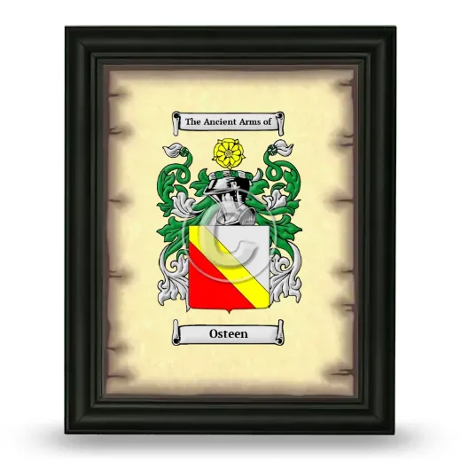 Osteen Coat of Arms Framed - Black