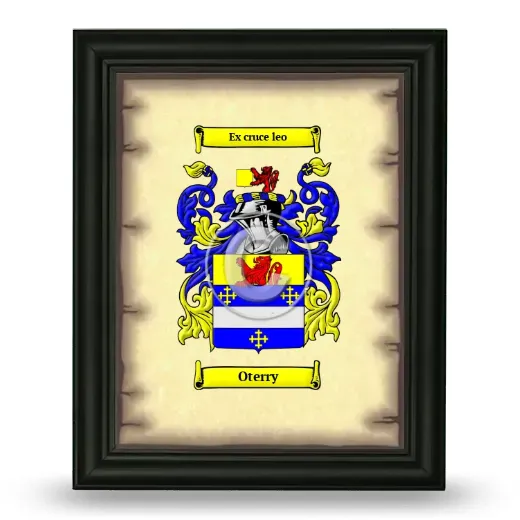 Oterry Coat of Arms Framed - Black