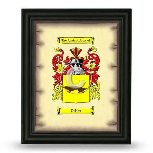 Other Coat of Arms Framed - Black