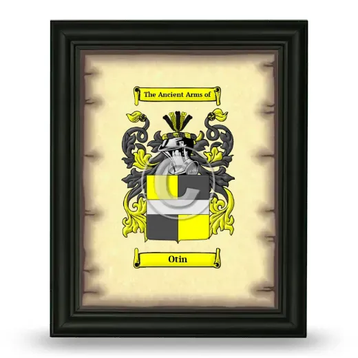 Otin Coat of Arms Framed - Black