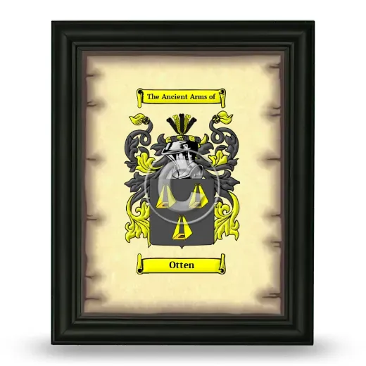 Otten Coat of Arms Framed - Black