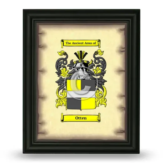 Otten Coat of Arms Framed - Black