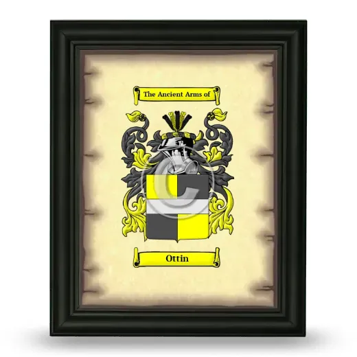 Ottin Coat of Arms Framed - Black