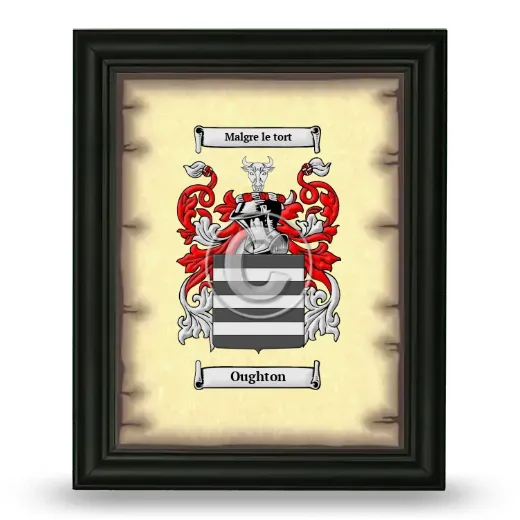 Oughton Coat of Arms Framed - Black