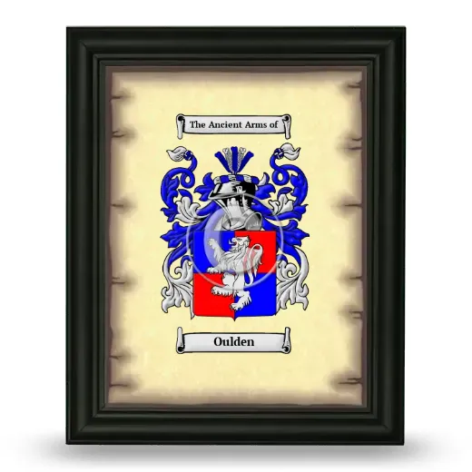 Oulden Coat of Arms Framed - Black