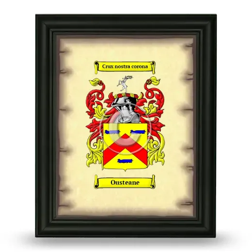 Ousteane Coat of Arms Framed - Black