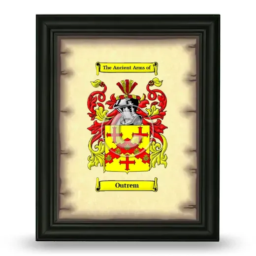 Outrem Coat of Arms Framed - Black