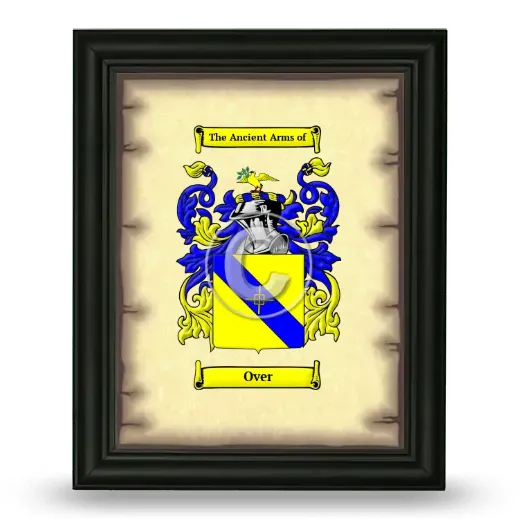Over Coat of Arms Framed - Black