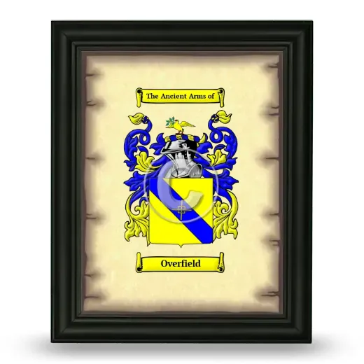 Overfield Coat of Arms Framed - Black