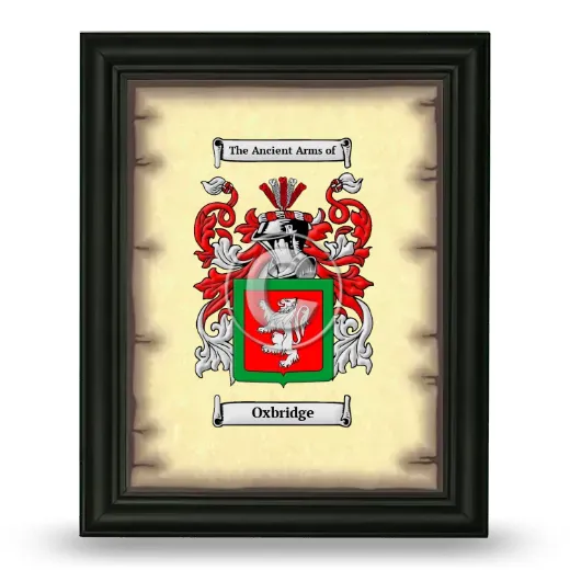 Oxbridge Coat of Arms Framed - Black