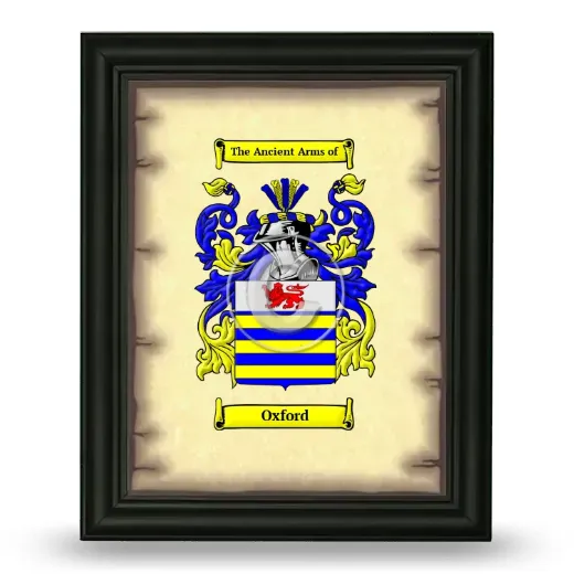 Oxford Coat of Arms Framed - Black