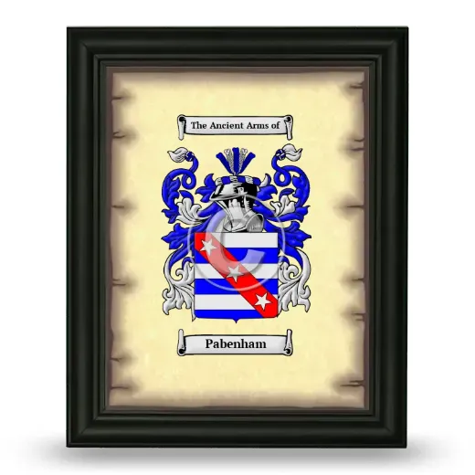 Pabenham Coat of Arms Framed - Black