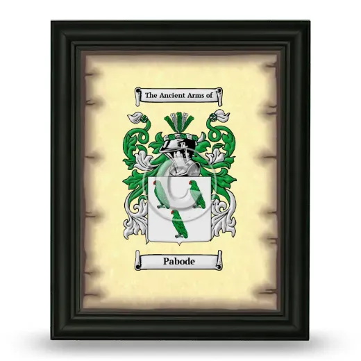 Pabode Coat of Arms Framed - Black