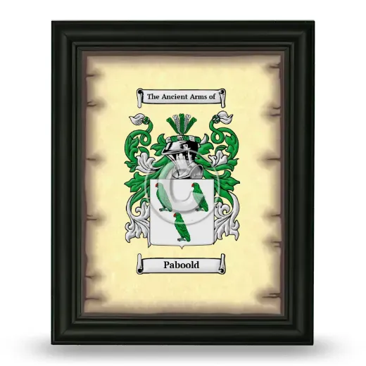 Paboold Coat of Arms Framed - Black