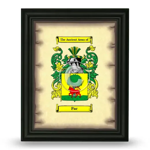 Pac Coat of Arms Framed - Black