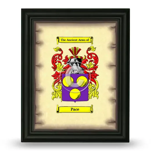 Pace Coat of Arms Framed - Black