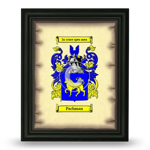 Pachman Coat of Arms Framed - Black