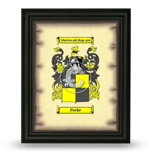 Packe Coat of Arms Framed - Black