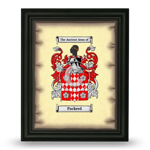 Packerd Coat of Arms Framed - Black
