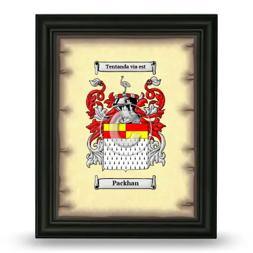 Packhan Coat of Arms Framed - Black