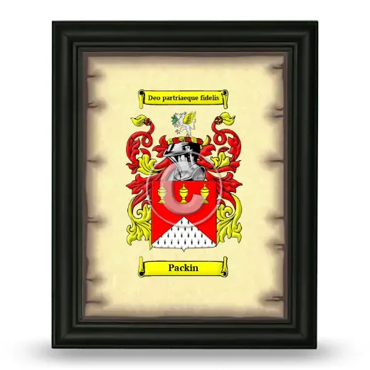 Packin Coat of Arms Framed - Black