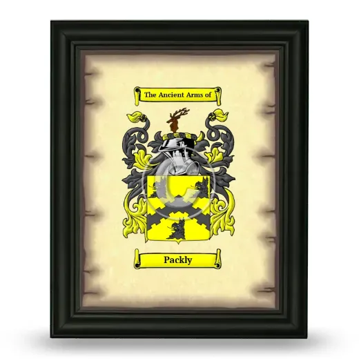 Packly Coat of Arms Framed - Black