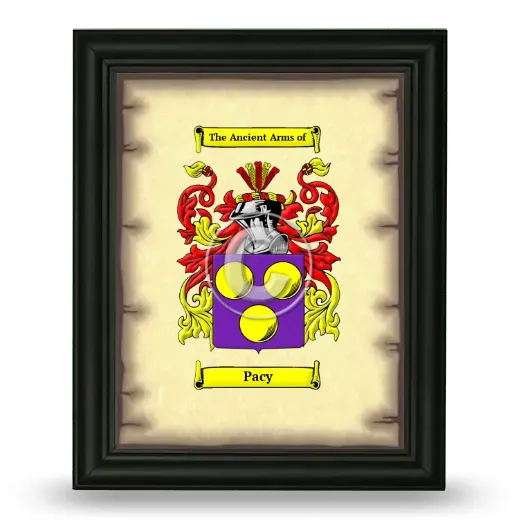 Pacy Coat of Arms Framed - Black